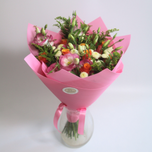 זר פרחים נוף לים