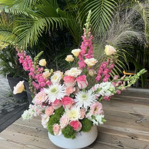 סידור פרחים ורוד יוקרתי